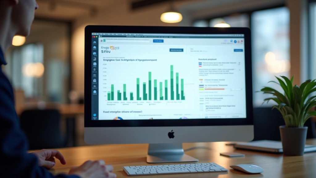Computermonitor zeigt Energieverbrauchsdaten und Grafiken, Datenanalyse