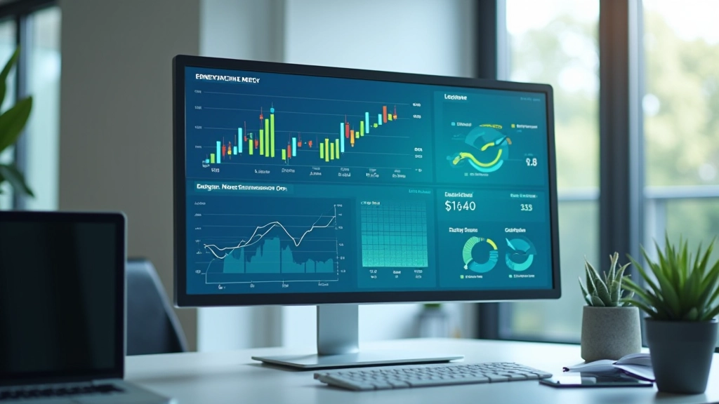 Energiemarkt-Daten und Statistiken auf einem Computerbildschirm mit Energiewende-Grafiken