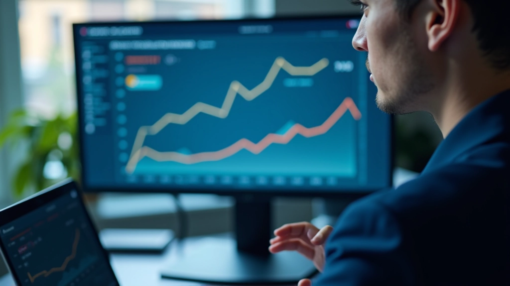 Datenanalyse auf Computerbildschirm zeigt Energieverbrauch und Kostenverlauf über mehrere Jahre